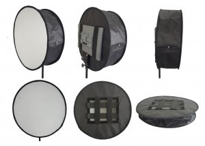 Pop-Up Softbox for LED Lights 20 in diameter 8.8x6.8" opening
