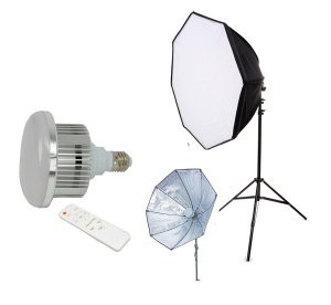 28in Octo 1 Softbox Kit- 1 85W LED, 1-6 ft Stand (No Bag)