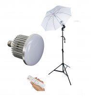 36in Umbrella Kit -1 105W LED, 1-Socket Set, 6 ft Stand